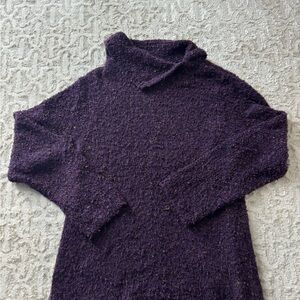 Coldwater Creek Deep Purple Cowl Neck Sweater